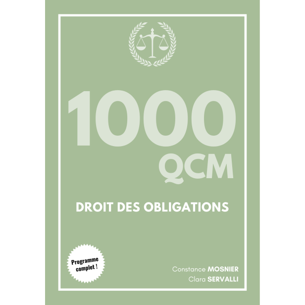 1000 QCM - Droit des obligations (CRFPA)