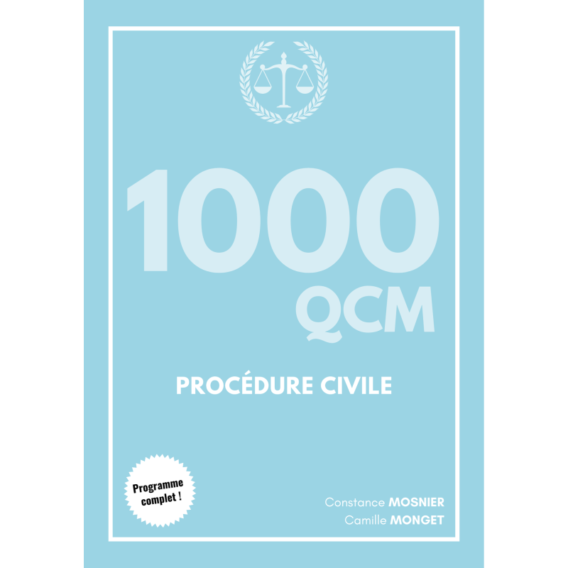 1000 QCM - Proc&eacute;dure Civile (CRFPA)